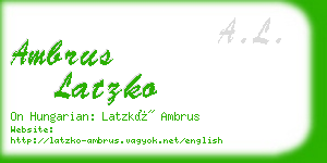 ambrus latzko business card